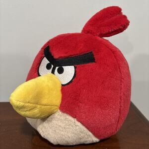 Angry Birds Plush Red Bird Toy Stuffed Animal 8" Commonwealth 2010 - NO Sound